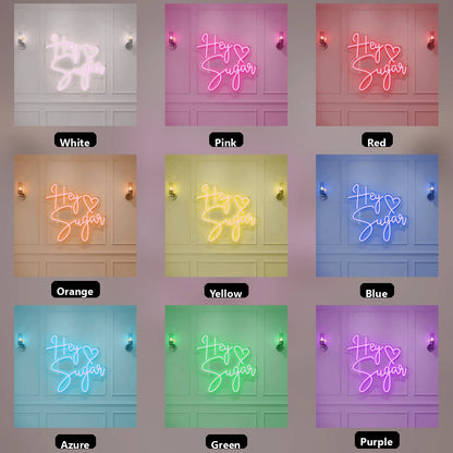 Hey Sugar LED Neon Sign - 05 Color Grid