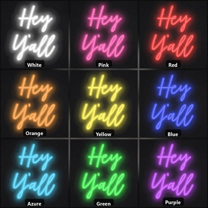 Hey Yall Vintage LED Neon Sign - Shineneon