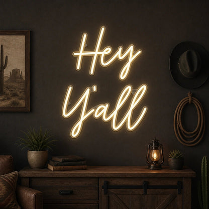 Hey Yall Vintage LED Neon Sign - Shineneon