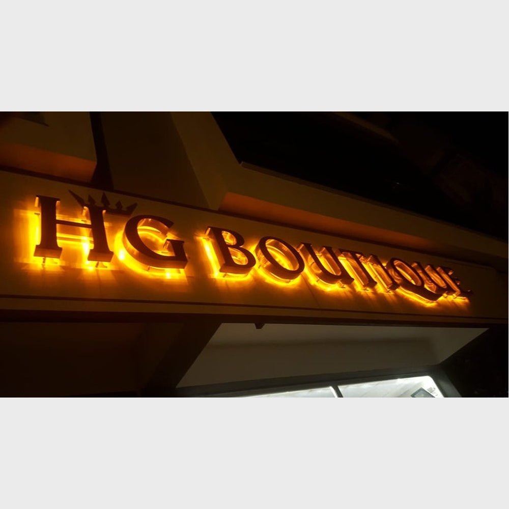 Hg Boutique 3D Backlit Channel Letters Led Light Sign - Shineneon