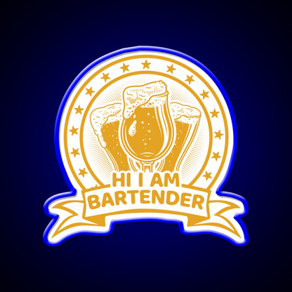 Hi I Am Bartender Man Cave Bar Led Neon Sign - LED neon sign view 5
