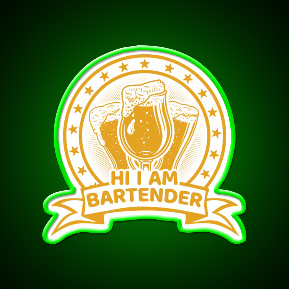 Hi I Am Bartender Man Cave Bar Led Neon Sign - LED neon sign view 8