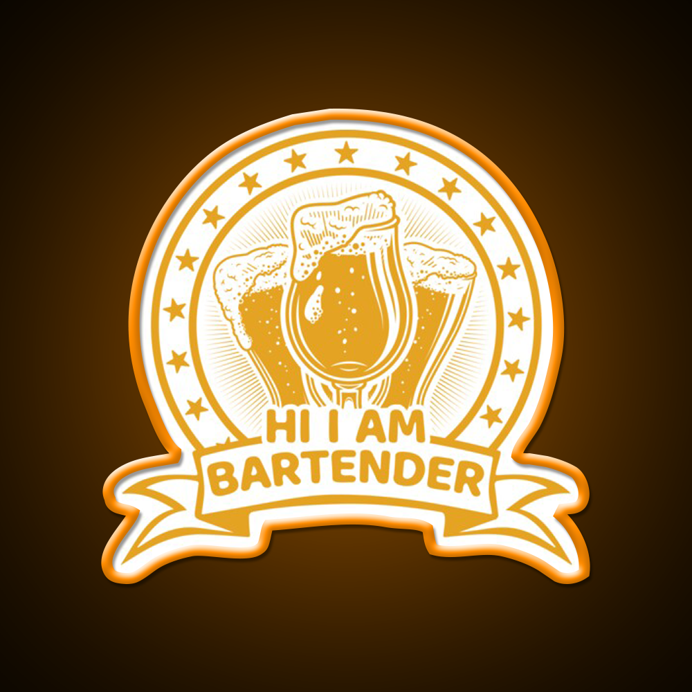 Hi I Am Bartender Man Cave Bar Led Neon Sign - LED neon sign view 6