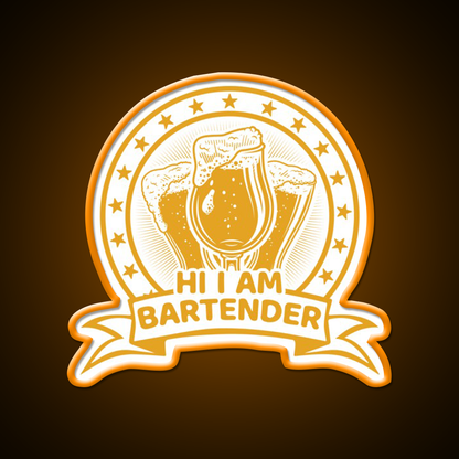 Hi I Am Bartender Man Cave Bar Led Neon Sign - LED neon sign view 6