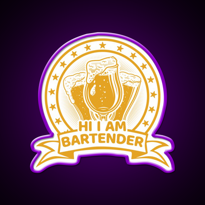 Hi I Am Bartender Man Cave Bar Led Neon Sign - LED neon sign view 9