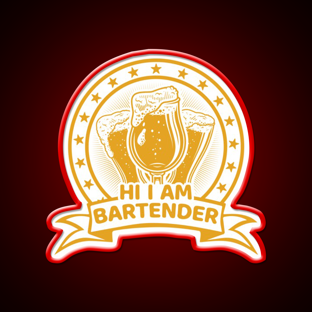 Hi I Am Bartender Man Cave Bar Led Neon Sign - LED neon sign view 10