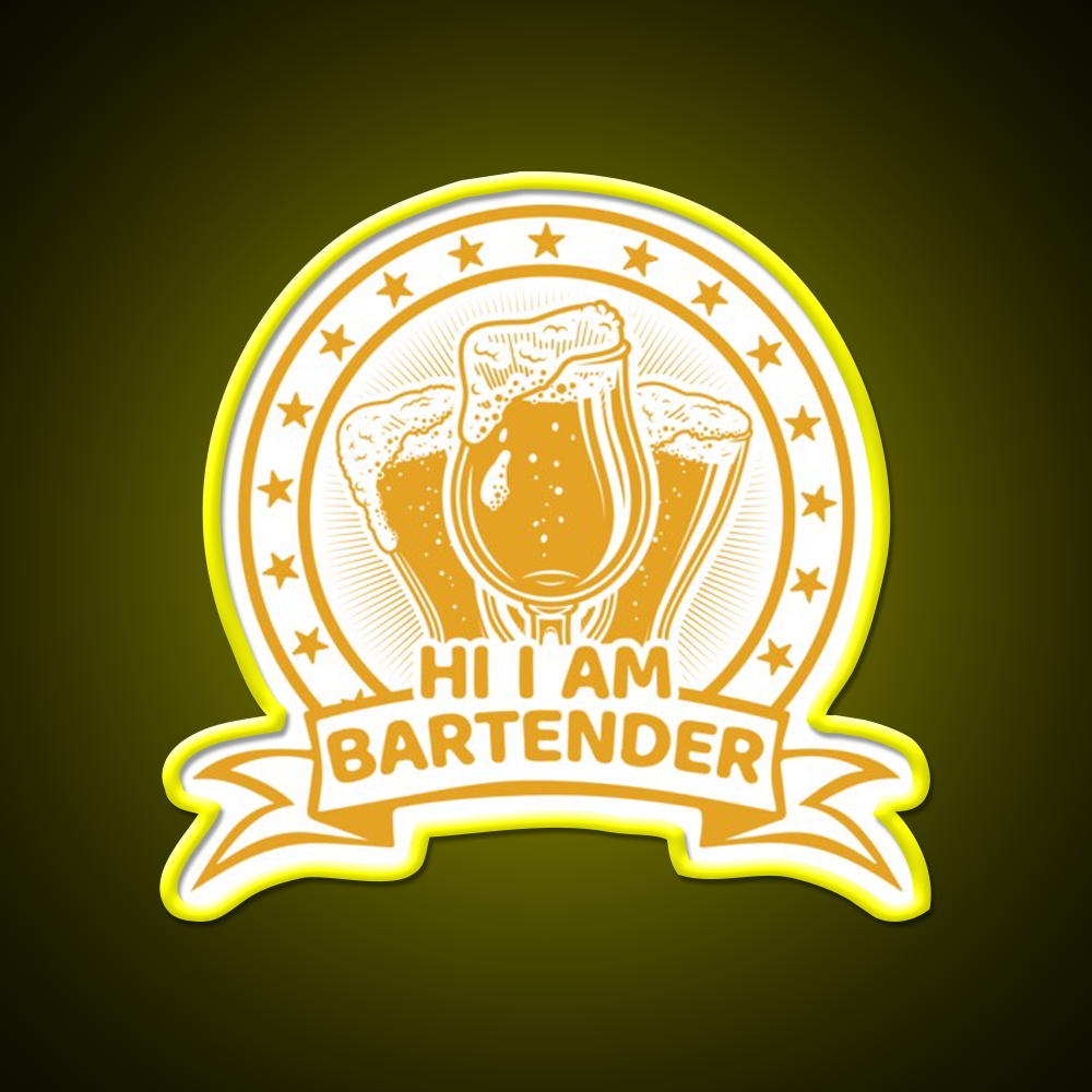 Hi I Am Bartender Man Cave Bar Led Neon Sign - LED neon sign view 7