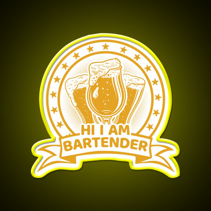 Hi I Am Bartender Man Cave Bar Led Neon Sign - LED neon sign view 7