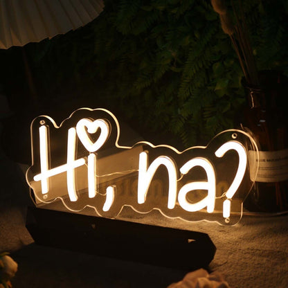 Hi Na Yellow Led Neon Sign - Shineneon