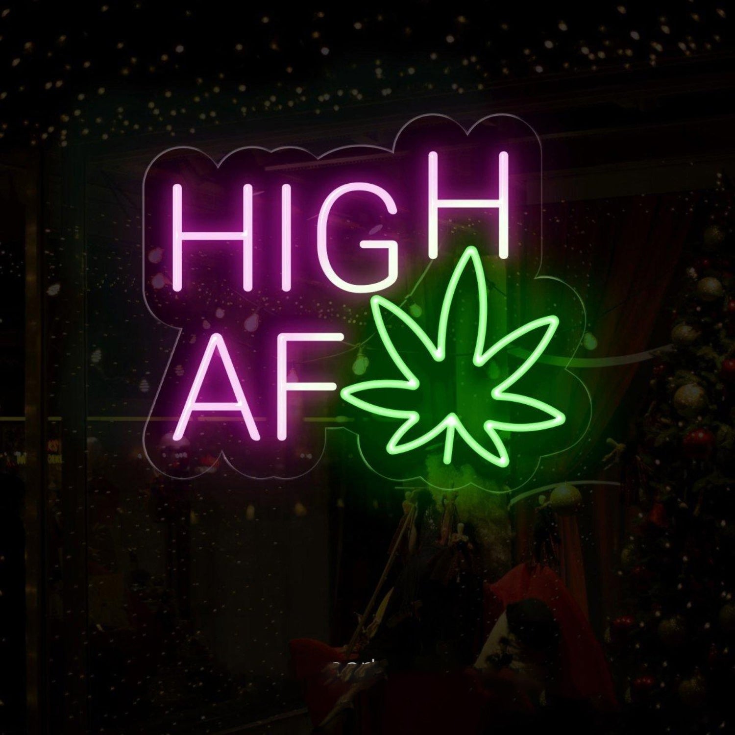 High Af Weed Leaf Led Neon Sign For Bar Club Indoor Decor | Shineneon