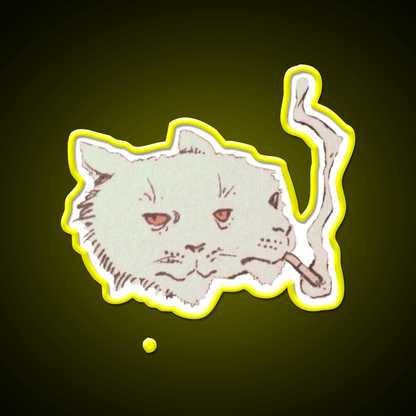 High Cat Funny Weed Hemp Inspired Green Leaf Led Neon Sign Rgb Color - Shineneon