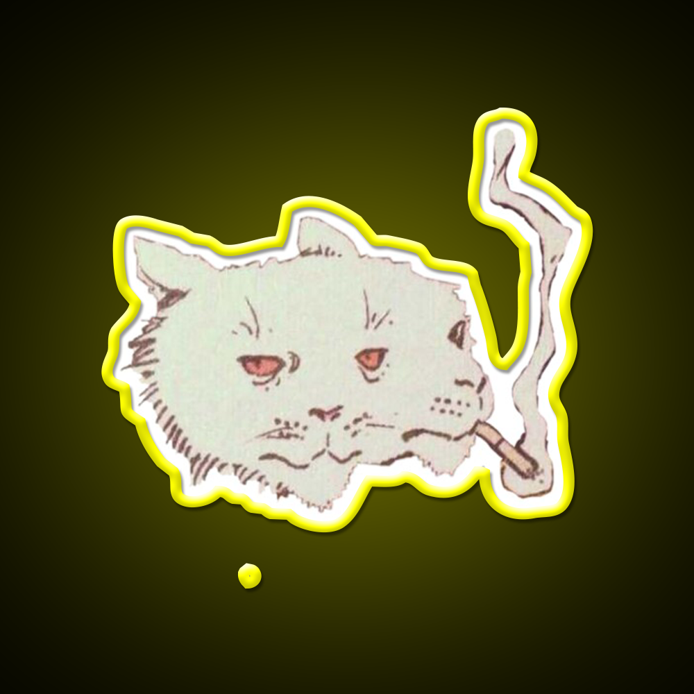 High Cat Funny Weed Hemp Inspired Green Leaf Led Neon Sign Rgb Color - LED neon sign view 7