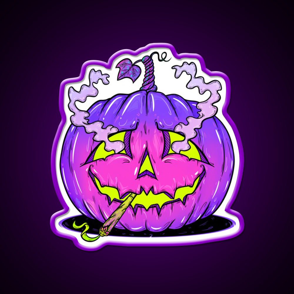 High Halloween Pumpkin Hemp Inspired Green Leaf Led Neon Sign Rgb Color - LED neon sign view 9