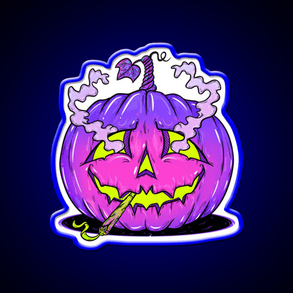 High Halloween Pumpkin Hemp Inspired Green Leaf Led Neon Sign Rgb Color - Shineneon