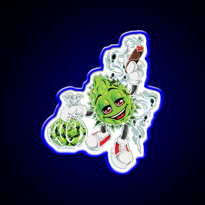 High Life Bud Nugz Happy Hemp Inspired Green Leaf Led Neon Sign Rgb Color - LED neon sign view 5