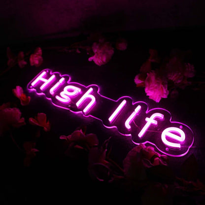 High Life Purple Led Neon Sign - Shineneon