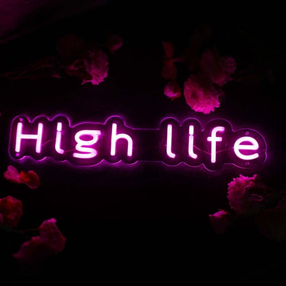 High Life Purple Led Neon Sign - Shineneon