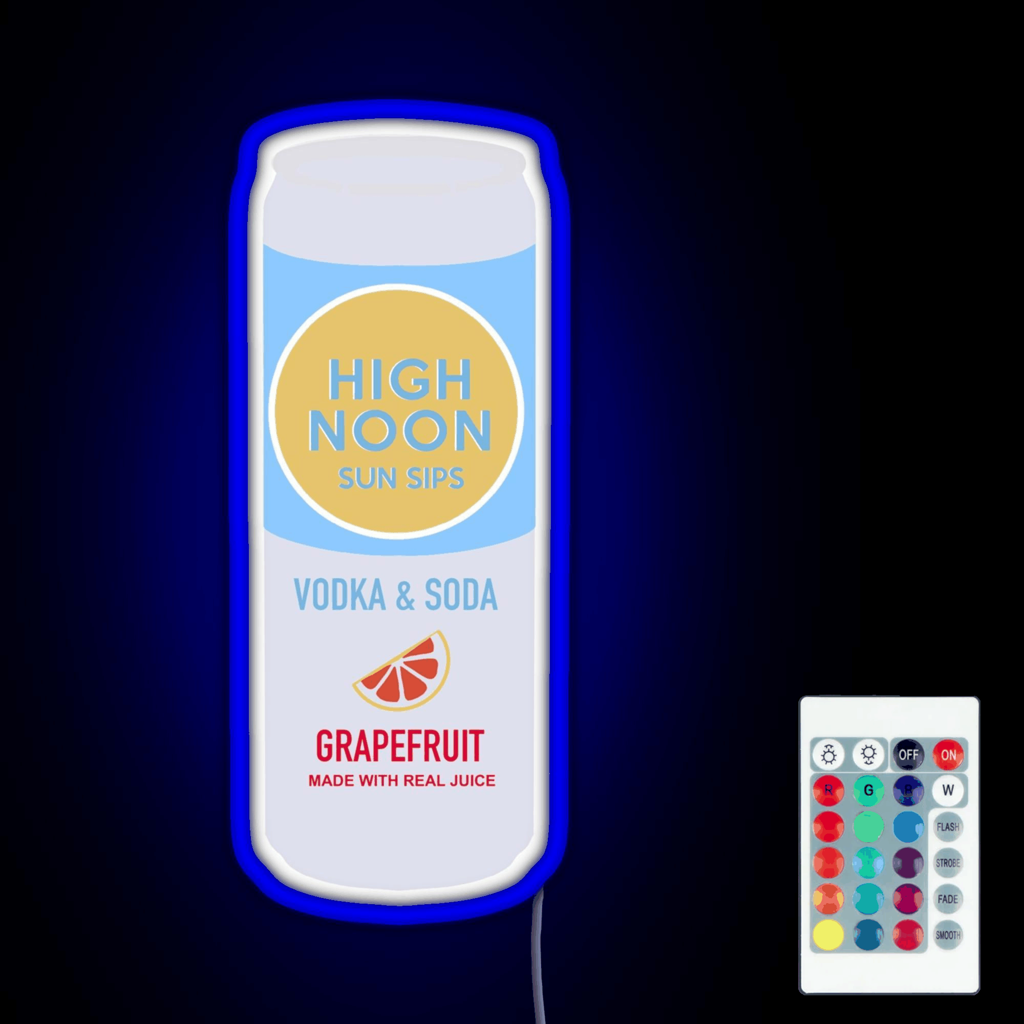 High Noon Grapefruit Rgb Led Neon Sign Pop Wall Art