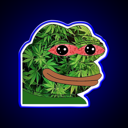 High Pepe Hemp Inspired Green Leaf Led Neon Sign Rgb Color - LED neon sign view 5
