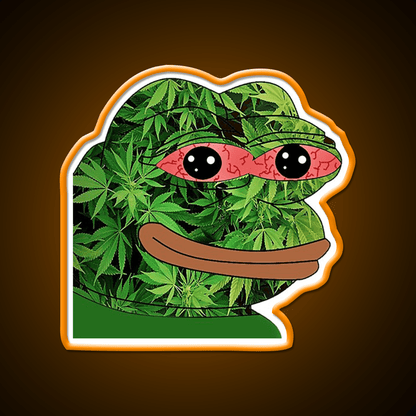 High Pepe Hemp Inspired Green Leaf Led Neon Sign Rgb Color - Shineneon