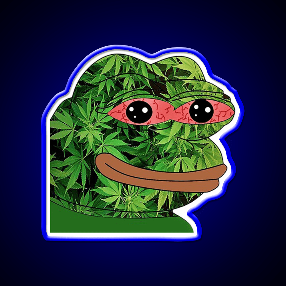 High Pepe Hemp Inspired Green Leaf Led Neon Sign Rgb Color - Shineneon