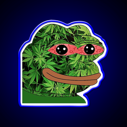 High Pepe Hemp Inspired Green Leaf Led Neon Sign Rgb Color - Shineneon