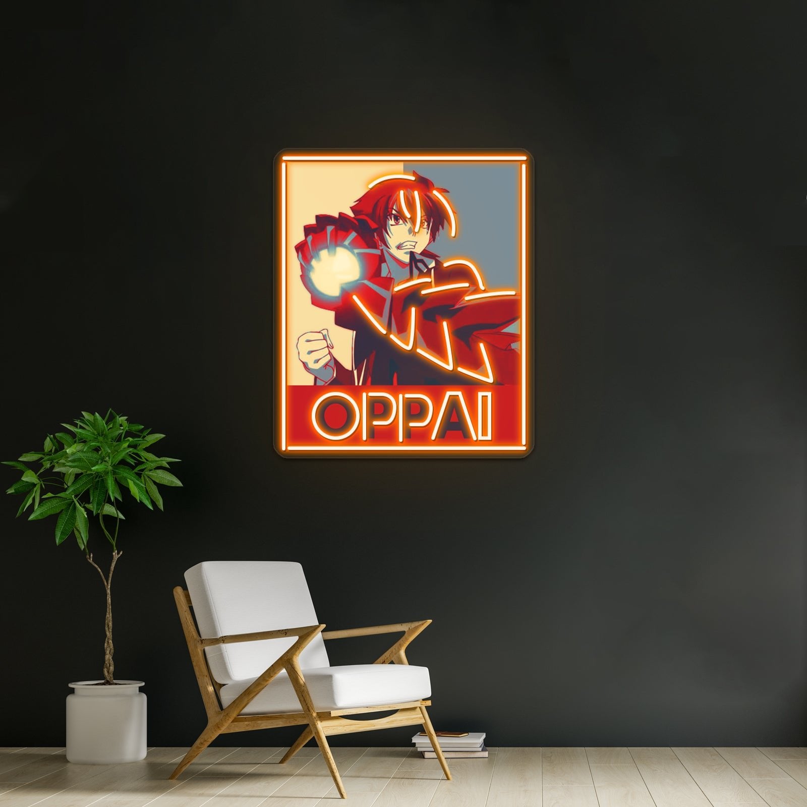 High School Dxd Issei Pop Art Oppai Artwork Large Neon Signs - Shineneon