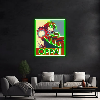 High School Dxd Issei Pop Art Oppai Artwork Large Neon Signs