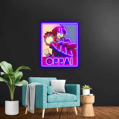 High School Dxd Issei Pop Art Oppai Artwork Large Neon Signs