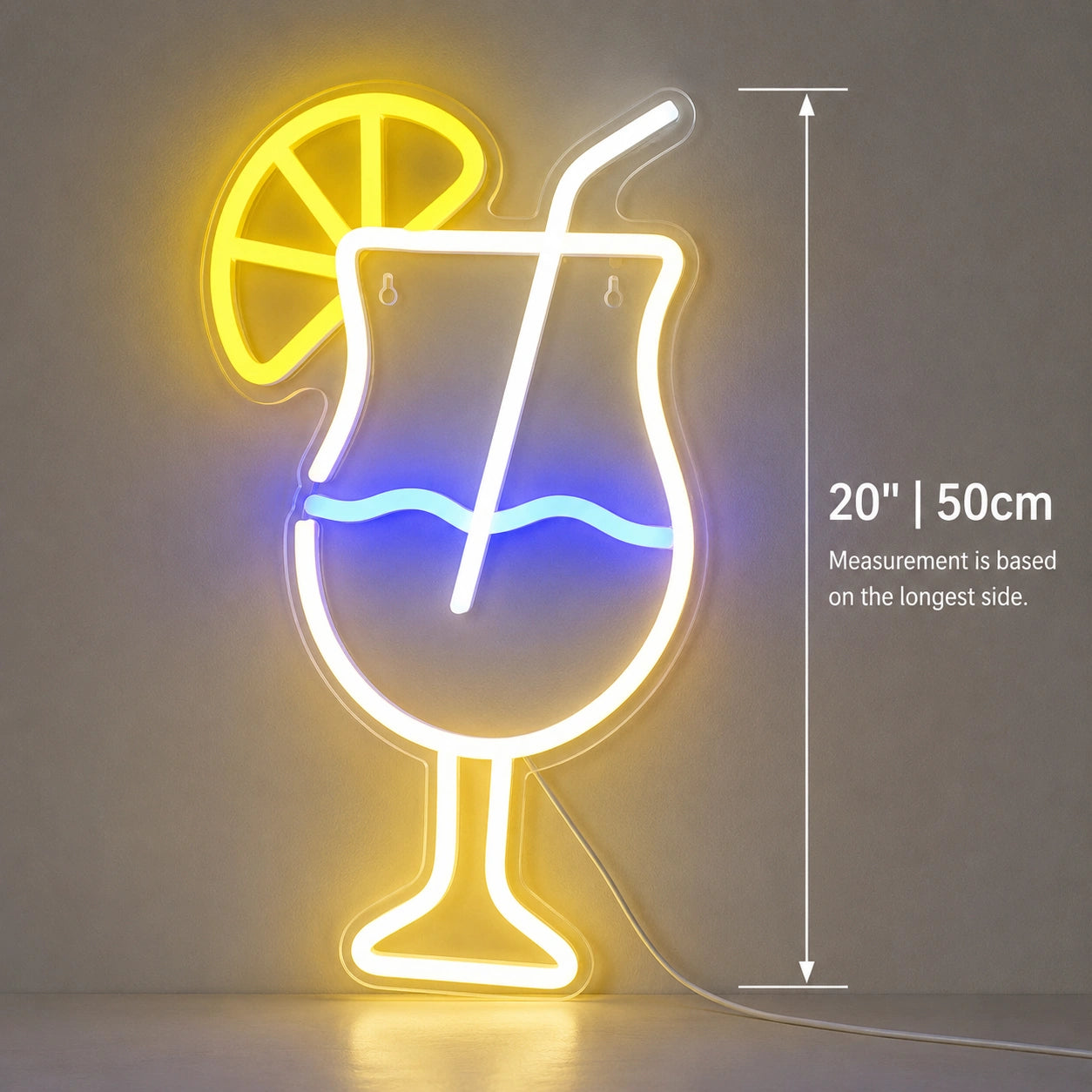 Highball Cocktail Neon Sign LED Neon Sign size image