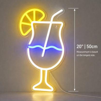 Highball Cocktail Neon Sign LED Neon Sign size image