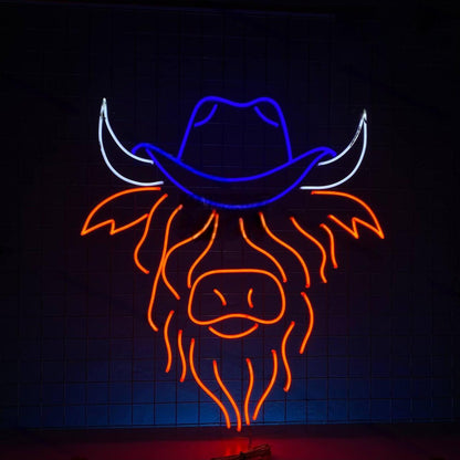 Highland Cow Led Neon Sign Cowboy Store Wall Art | Shineneon