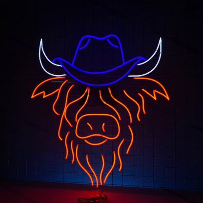 Highland Cow Led Neon Sign Cowboy Store Wall Art | Shineneon