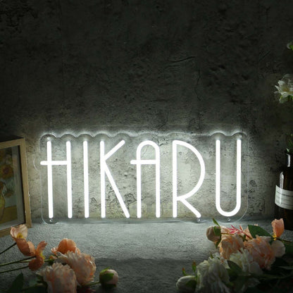 Hikaru White Custom Led Neon Sign - Shineneon