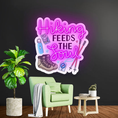 Hiking Feeds The Soul Nature Neon Sign Customizable - Shineneon
