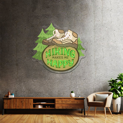 Hiking Makes Me Happy Neon Signs - Shineneon