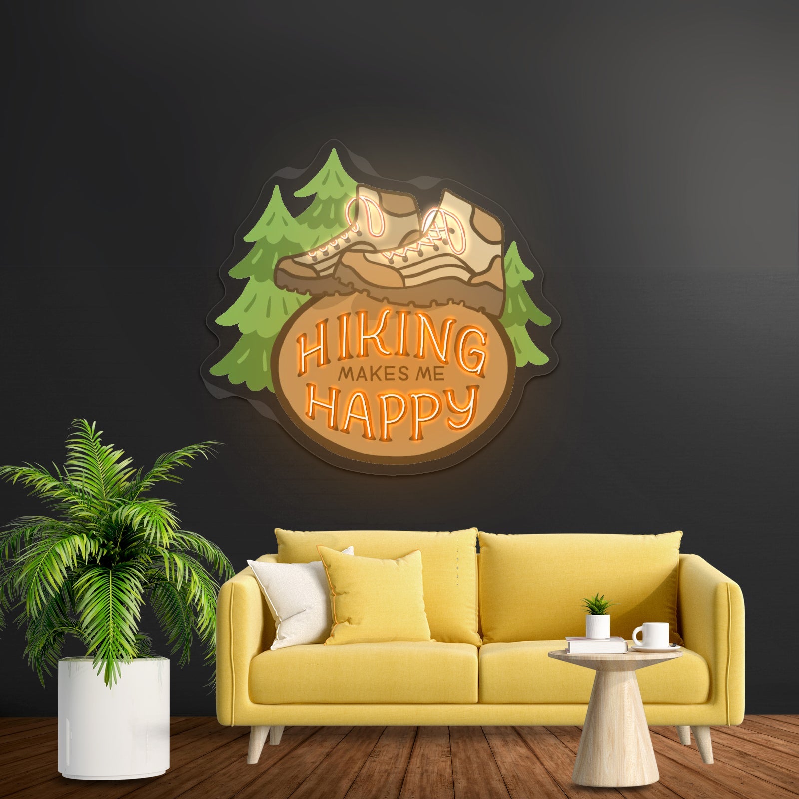 Hiking Makes Me Happy Neon Signs - Shineneon