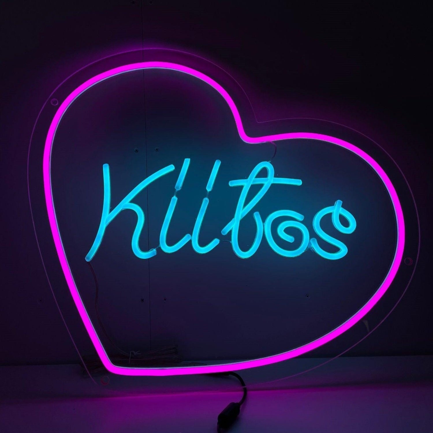 Hilibos Heart Led Neon Sign In Pink Blue For Room Studio Decor - Shineneon