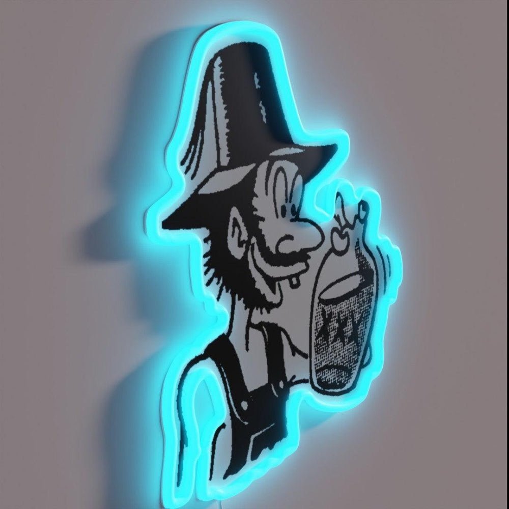 Hillbilly Moonshine Funny Mountain Man Backwoods Rgb Led Neon Sign - Shineneon
