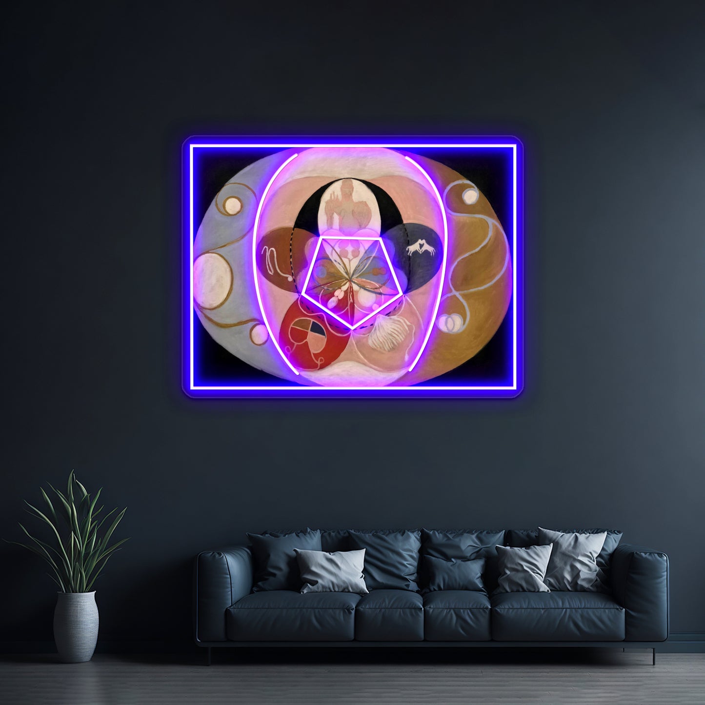 Hilma Af Klint Evolution No 14 Group Vi Wall Artwork Neon Signs