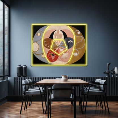 Hilma Af Klint Evolution No 14 Group Vi Wall Artwork Neon Signs