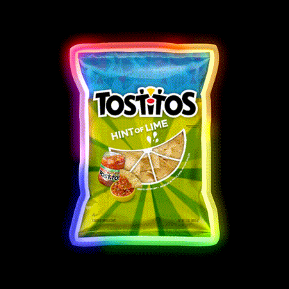 Hint Of Lime Snack Food Led Neon Sign Rgb Color - LED neon sign close-up detail