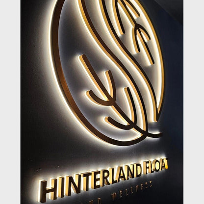 Hinterland Float And Wellness 3D Backlit Channel Letters Led Light Sign - Shineneon