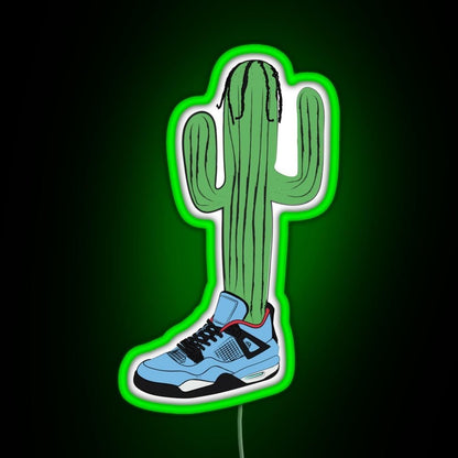 Hip Hop Cactus La Flame Rgb Led Neon Sign Pop Wall Art - Shineneon