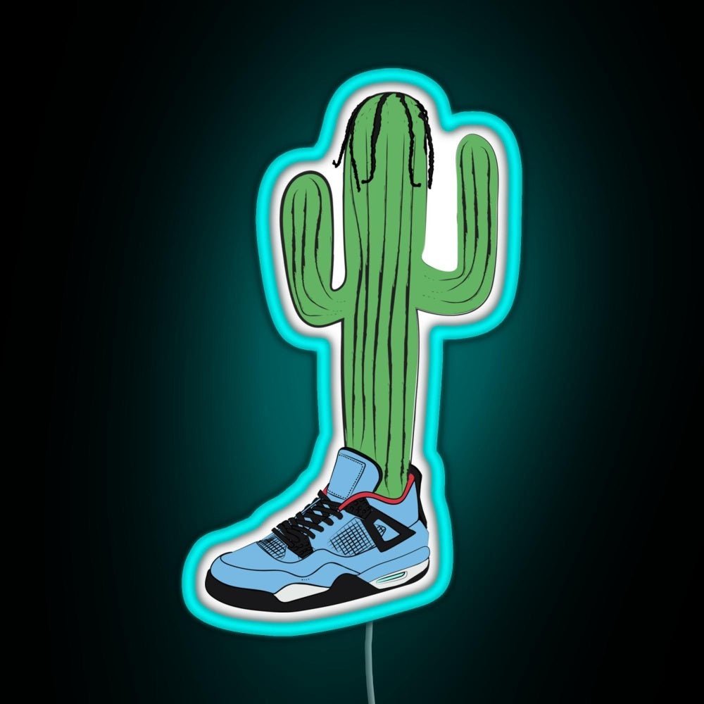 Hip Hop Cactus La Flame Rgb Led Neon Sign Pop Wall Art - Shineneon