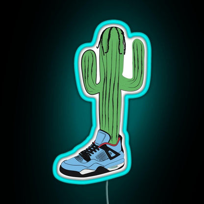 Hip Hop Cactus La Flame Rgb Led Neon Sign Pop Wall Art - Shineneon
