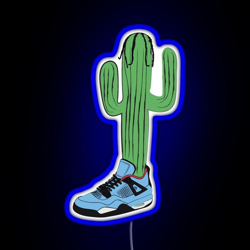 Hip Hop Cactus La Flame Rgb Led Neon Sign Pop Wall Art - Shineneon