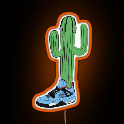 Hip Hop Cactus La Flame Rgb Led Neon Sign Pop Wall Art - Shineneon