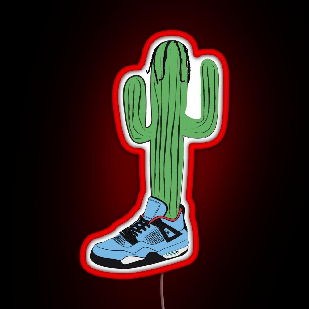 Hip Hop Cactus La Flame Rgb Led Neon Sign Pop Wall Art - Shineneon