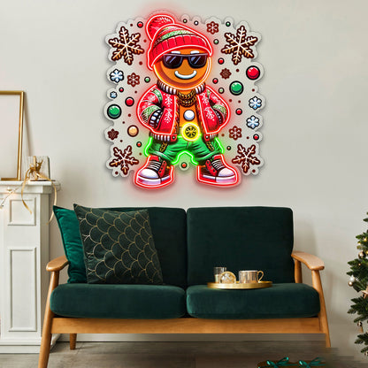 Hip Hop Gingerbread Acrylic Led Neon Sign | Shineneon